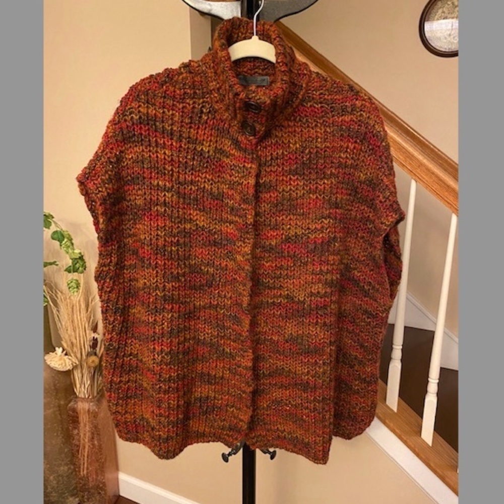 Anthropologie Elsamanda Wool Blend Open Cardigan Made in Italy O/S